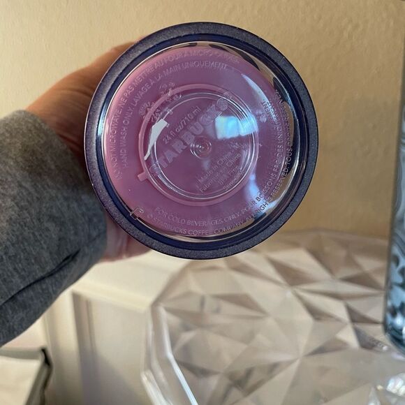 Starbucks Blue Wave Abstract Flower Tumbler Zebra Print Tumbler 24 ounces - Picture 8 of 14